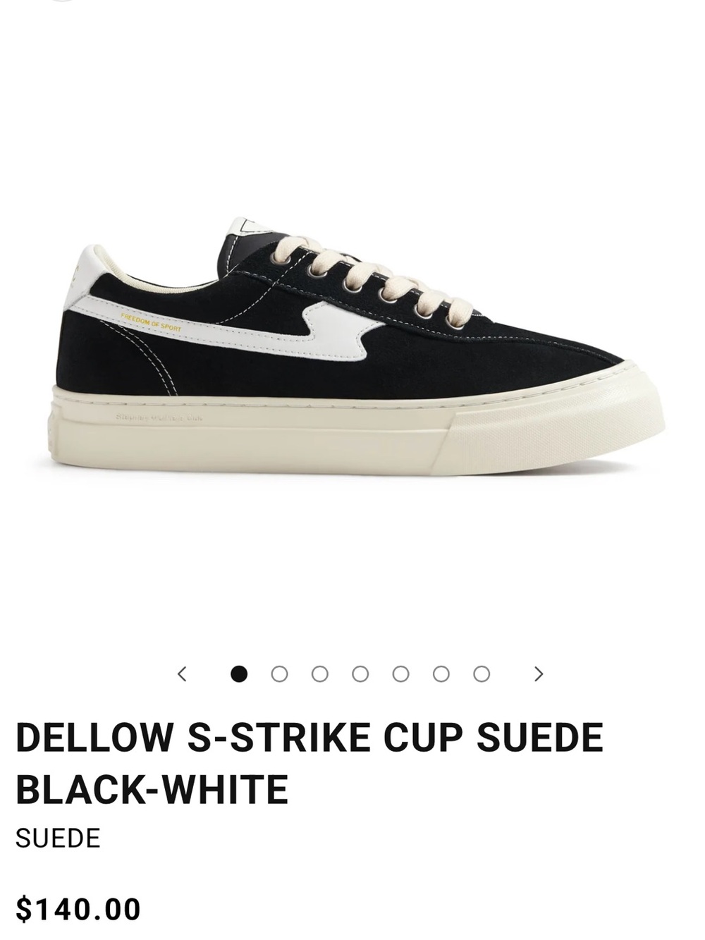 Dellow S-Strike Cup Suede Men’s Sneakers - Black/White